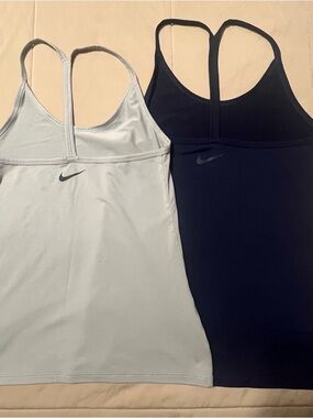 Nike Dri-Fit Tank Top Bundle- Light Gray and Navy Blue